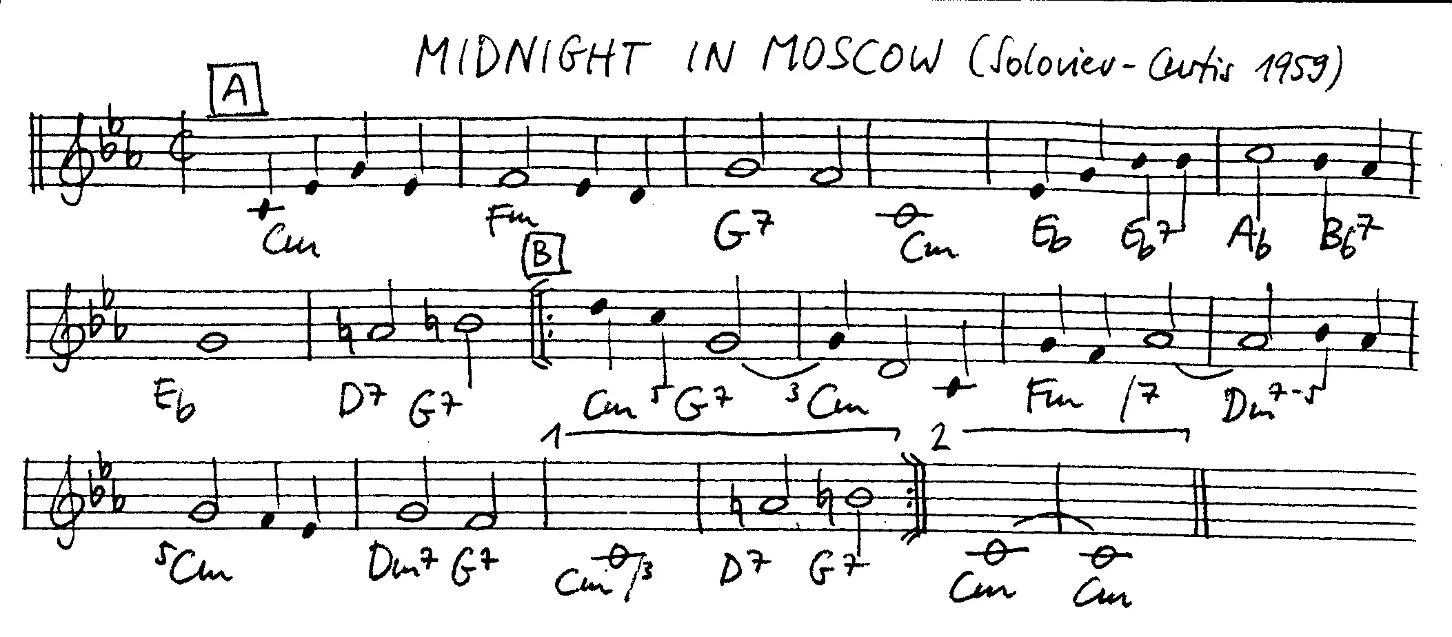 midnight in moscow partition gratuite - Offerte par The Jungle Jazz Band